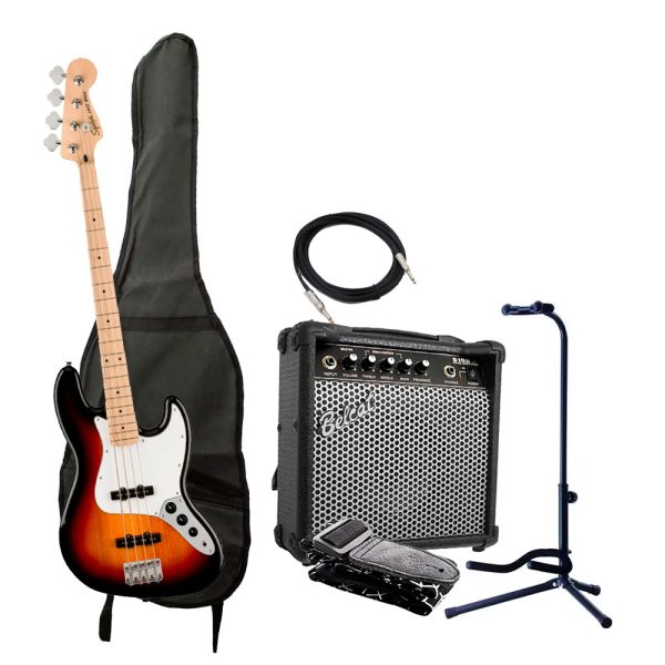 Combo Fender AFFINITY SERIES JAZZ SQ Bajo + Amplificador base y accesorios