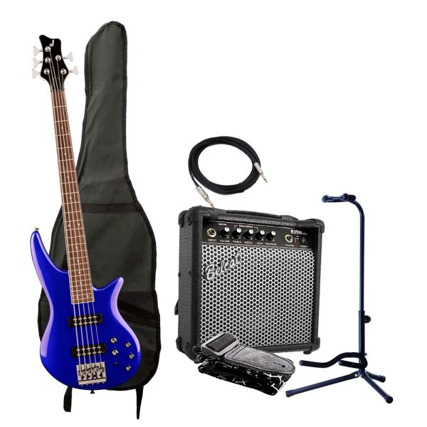 Combo Jackson JS3 Spectra V Bajo + Amplificador base y accesorios