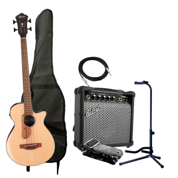 Combo Ibanez AEGB30E-NT Guitarra + Base, estuche y accesorios