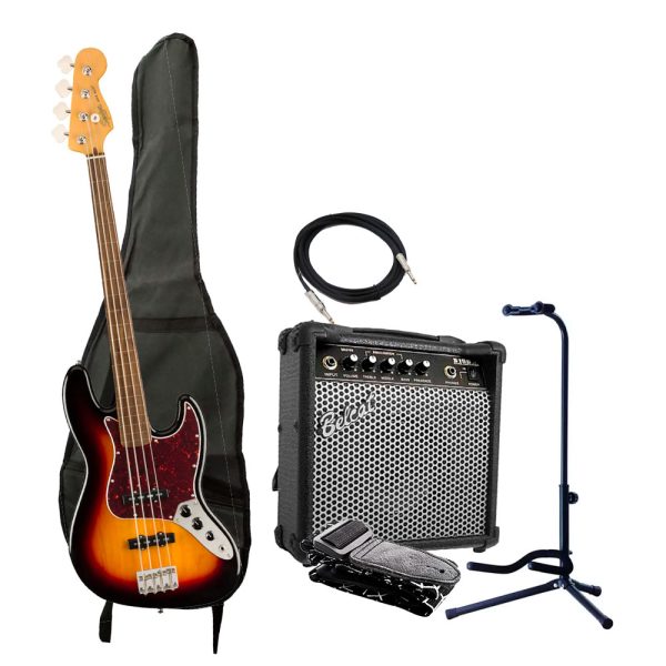 Combo Fender Sq Cv 60S Jb 3Ts Bajo + Amplificador base y accesorios