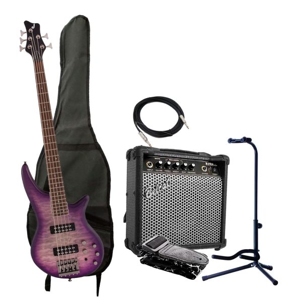 Combo Jackson JS3Q Spectra V Bajo + Amplificador base y accesorios