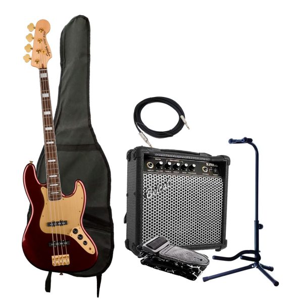 Combo Fender JAZZ 40TH ANNIVERSARY SQ Bajo + Amplificador base y accesorios