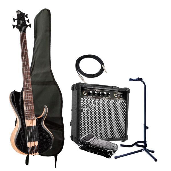 Combo Ibanez BTB865SC-WKL Bajo + Amplificador base y accesorios
