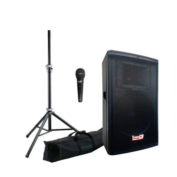 Combo Pro dj WSF-15AUBR Cabina + Base y estuche